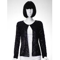 Silk Beaded Sequins Woven Cardigan