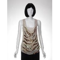 Mesh Beaded Woven Top