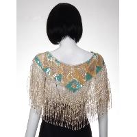 Beaded Cape with Fringes